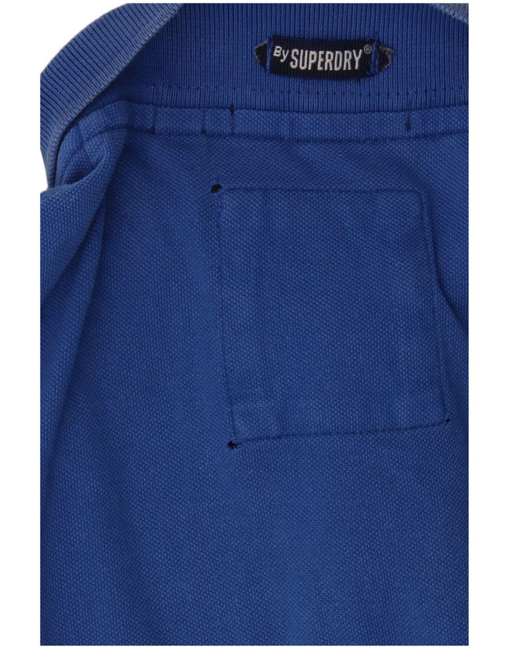 Superdry Polo Graphique Homme 2XL Bleu Coton