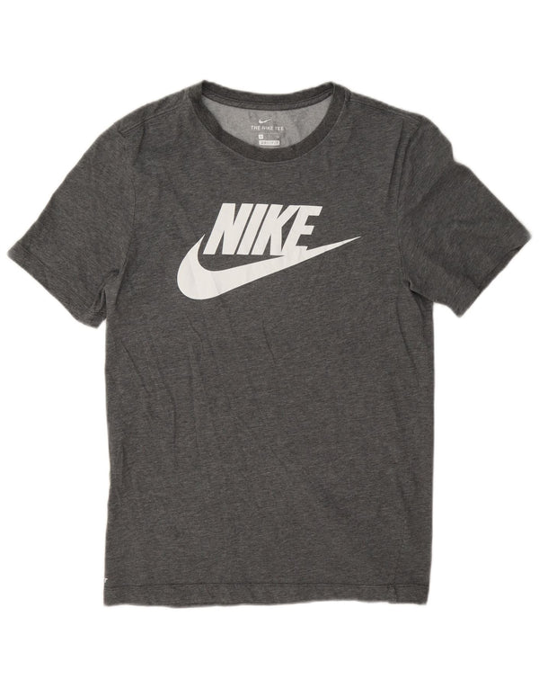 Nike Hommes Dri Fit Graphic T-Shirt Haut Petit Gris Coton