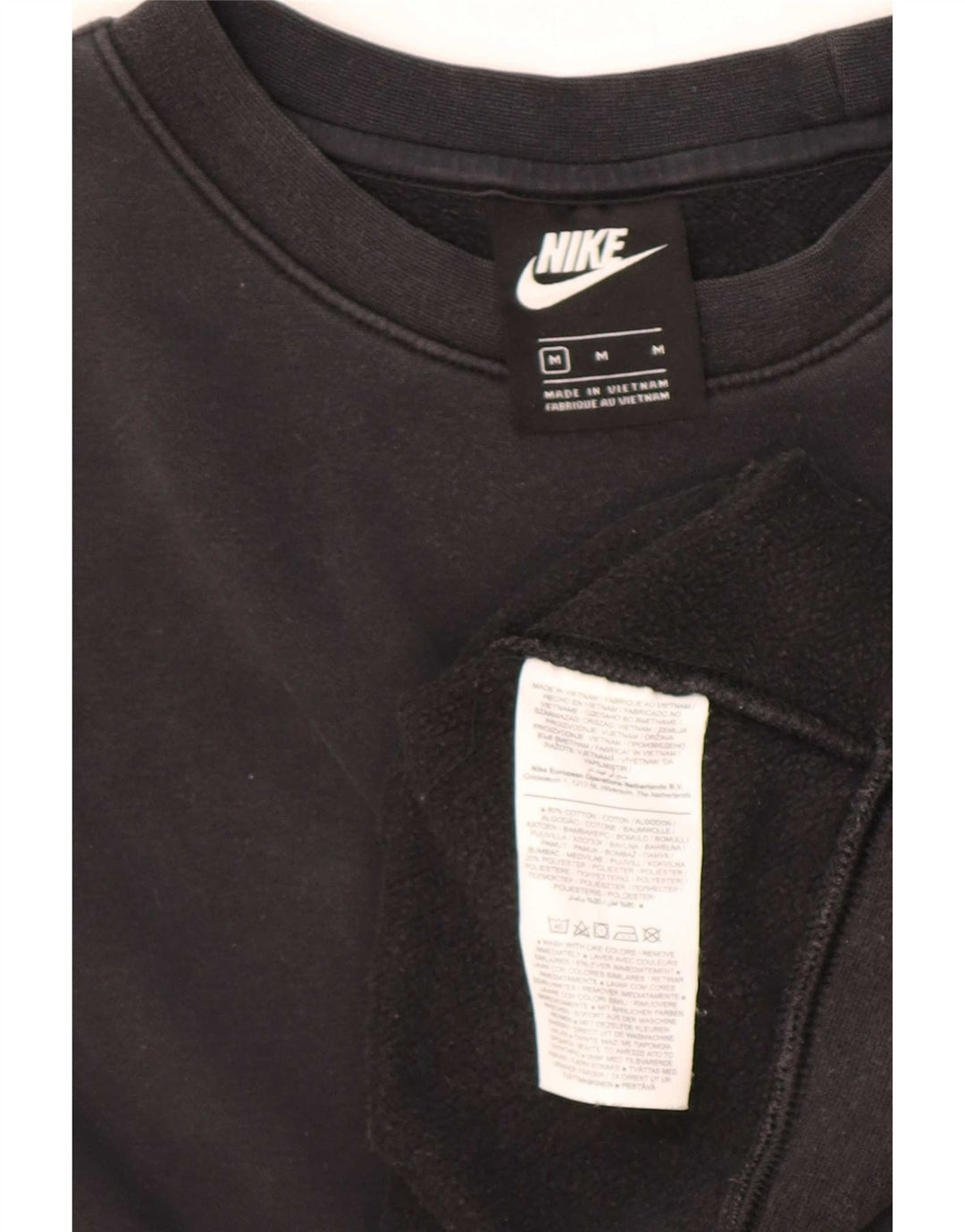 Nike Sweat-shirt coupe ample en coton noir moyen pour homme