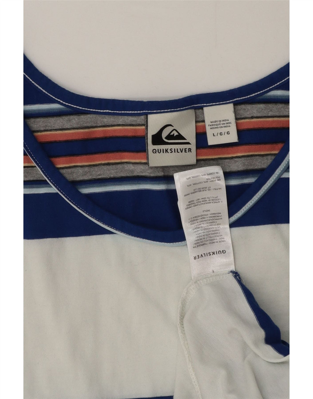 Quiksilver Débardeur Homme Large Blanc Colourblock Coton