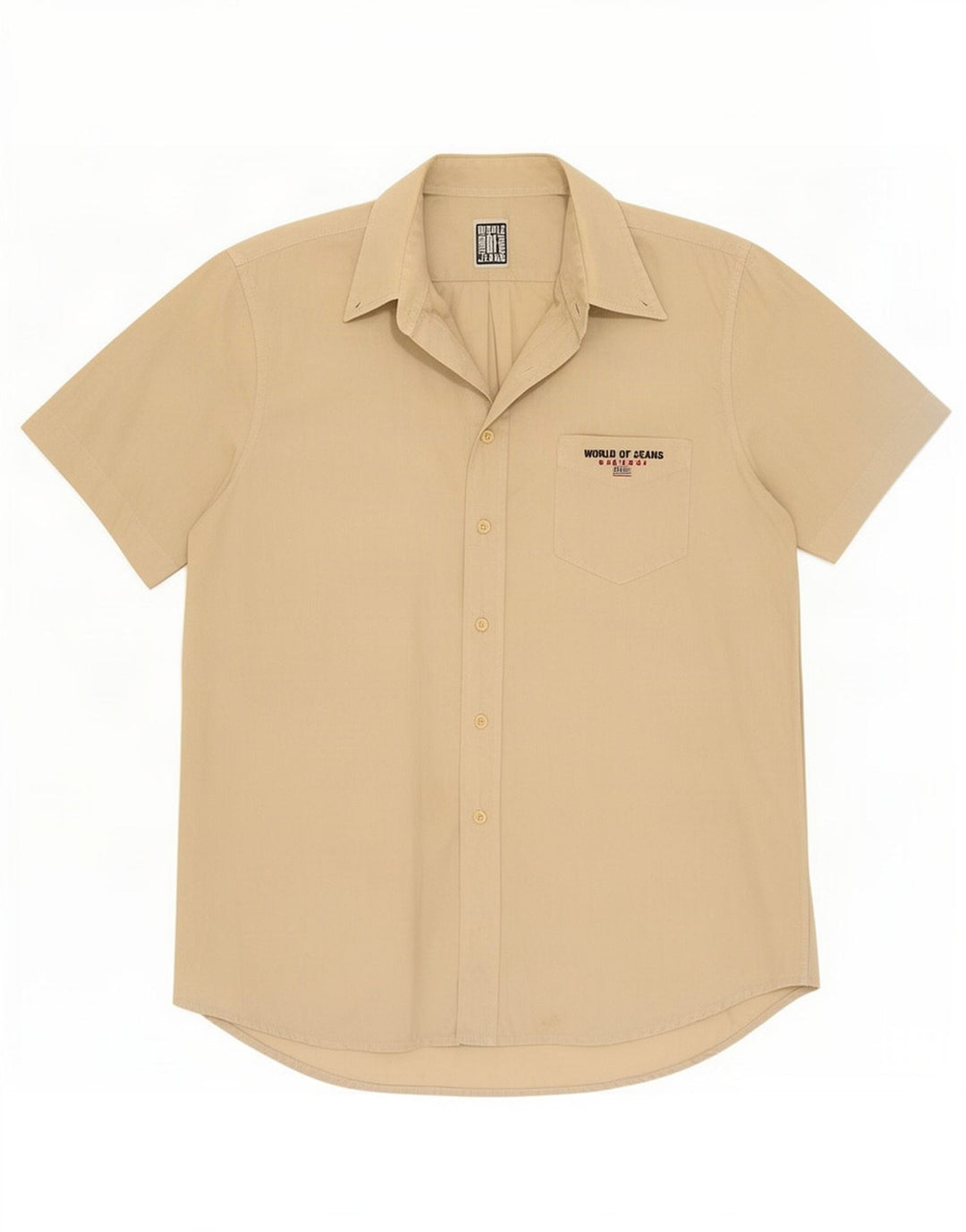 Cassuci Chemise à Manches Courtes Homme Beige Moyen