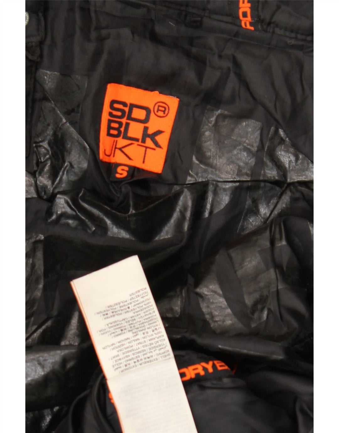 SUPERDRY Veste matelassée à capuche pour hommes UK 36 Small Black Nylon