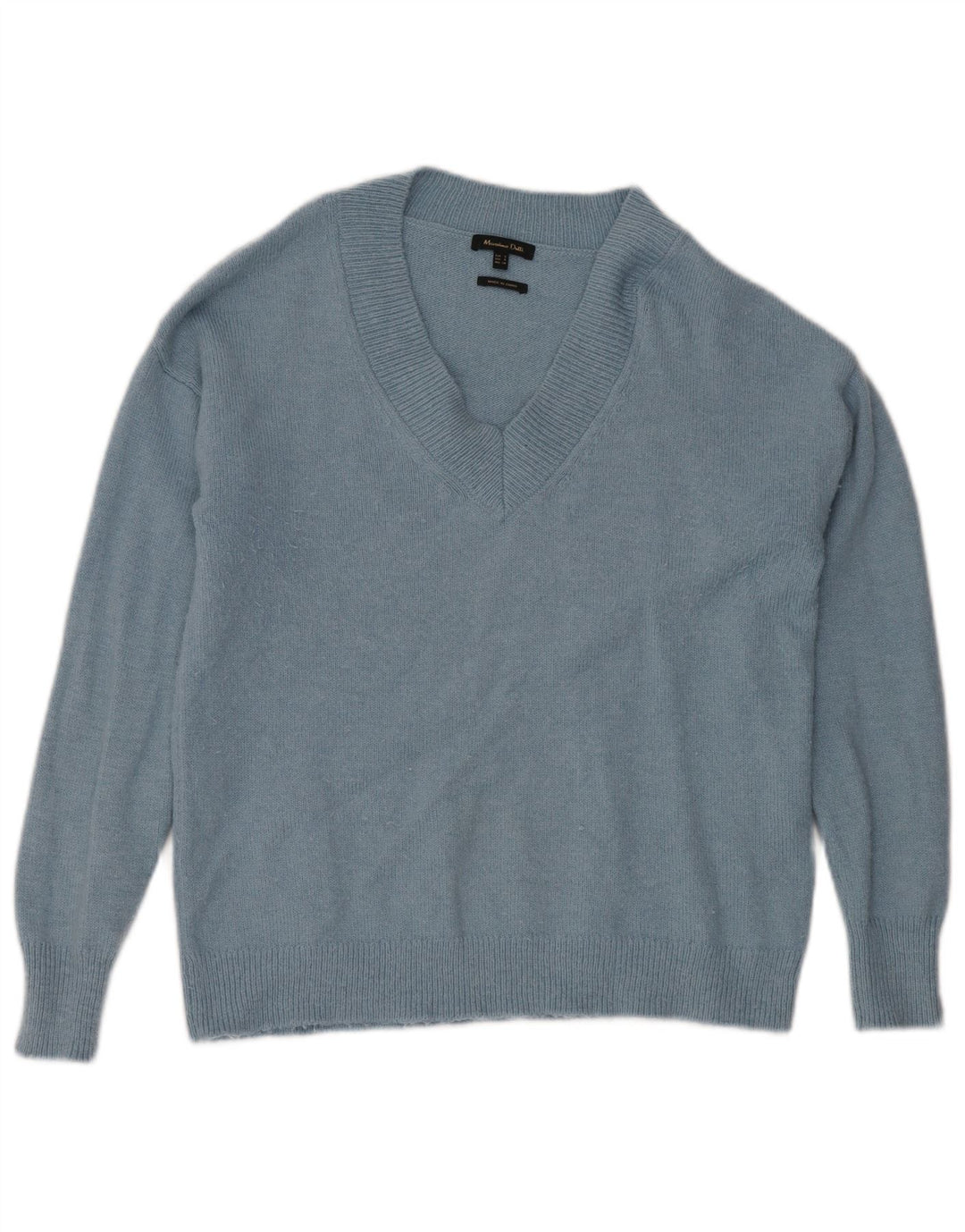 Massimo Dutti Pull col V pour homme Petit Bleu