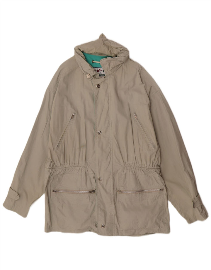 veste utilitaire à capuche vintage pour hommes IT 48 coton gris moyen