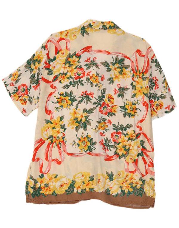 Giulia Galanti Chemise à manches courtes pour femme UK 16 Grand motif floral multicolore