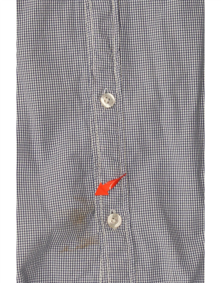 SCOTCH & SODA Chemise militaire à manches courtes pour homme en coton vichy bleu moyen