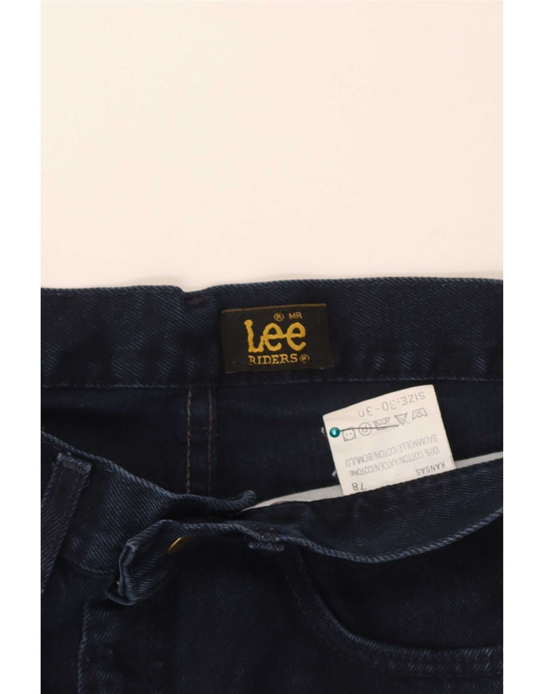 Lee Jean Droit Riders Homme W30 L30 Bleu Marine Coton