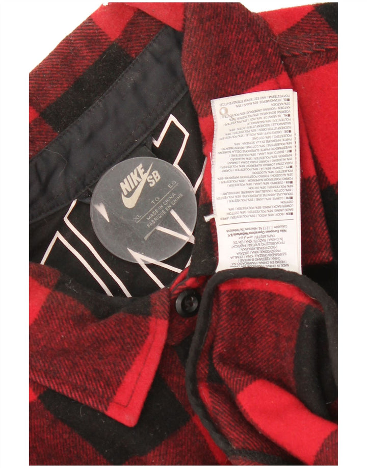 Nike Lumberjack Flannel Chemise XL Rouge Vichy Laine Homme