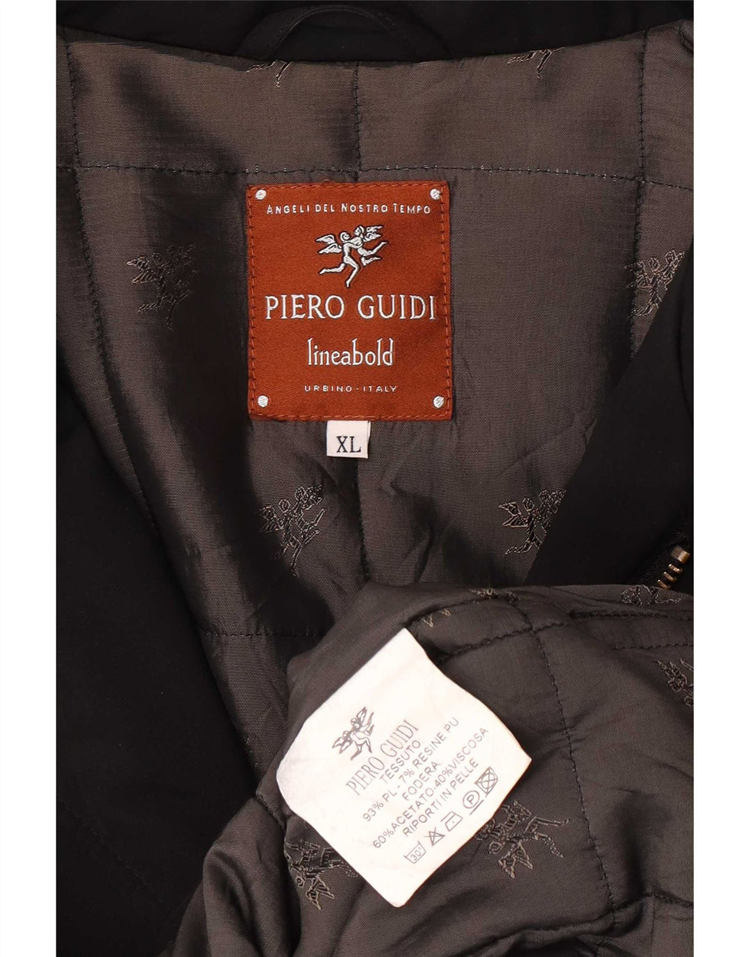 Piero Guidi Manteau Homme UK 42 XL Noir Polyester