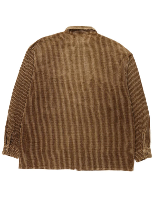 Wrangler Chemise en velours côtelé pour homme XL en coton marron