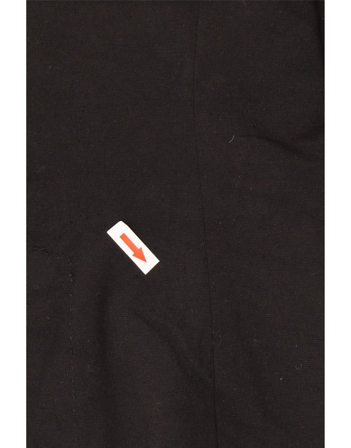 Zara Femme 1 Bouton Blazer Veste UK 12 Moyen Noir Polyester