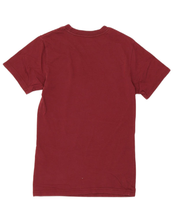VANS T-shirt graphique coupe classique pour femme UK 6 XS en coton bordeaux