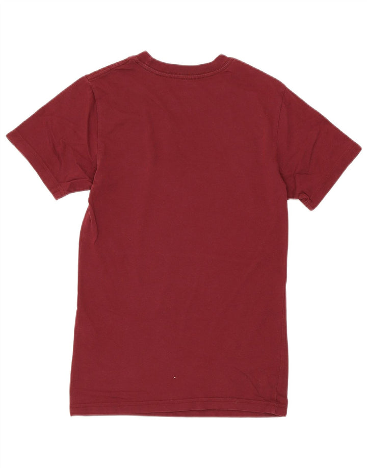 VANS T-shirt graphique coupe classique pour femme UK 6 XS en coton bordeaux