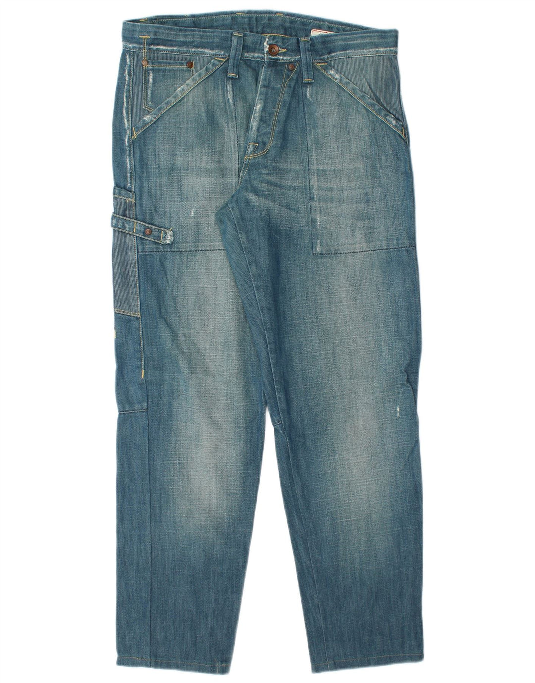 JACK & JONES Jean Cargo Fuselé Homme W33 L30 Bleu Coton