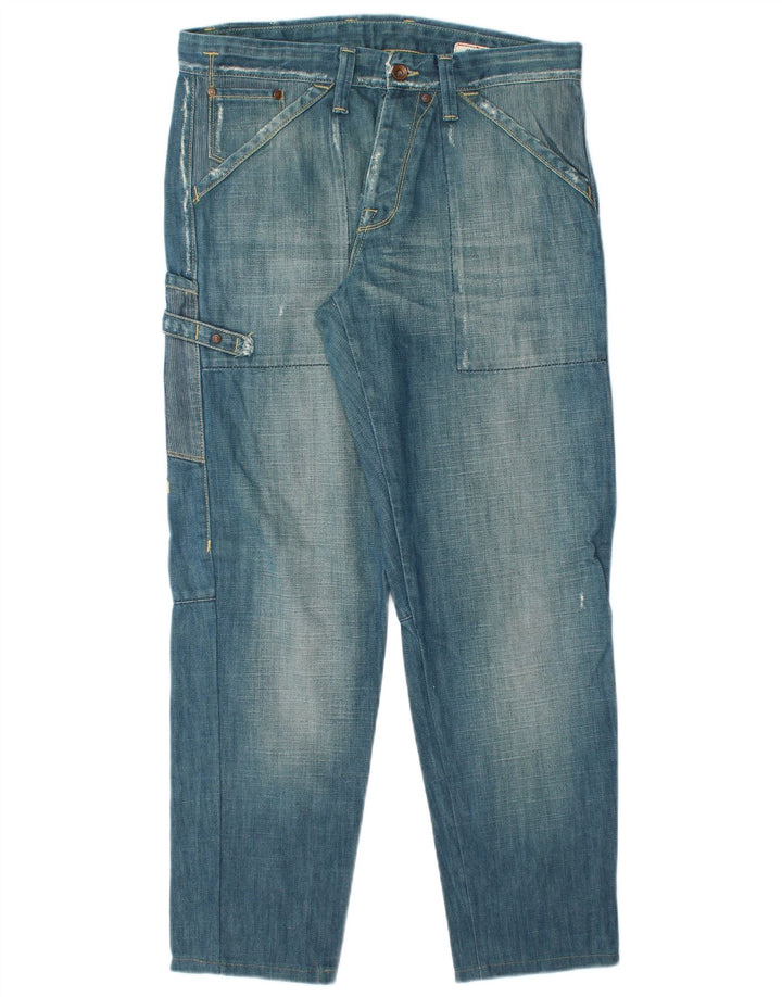 JACK & JONES Jean Cargo Fuselé Homme W33 L30 Bleu Coton