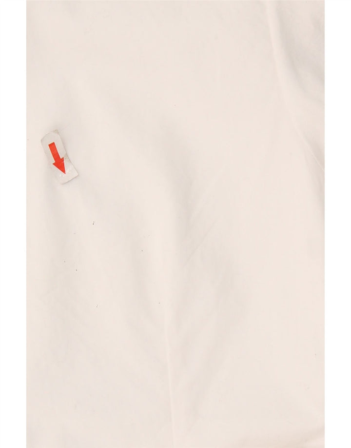 vintage Femme Chemise À Manches Courtes Blouse UK 12 Moyen Blanc