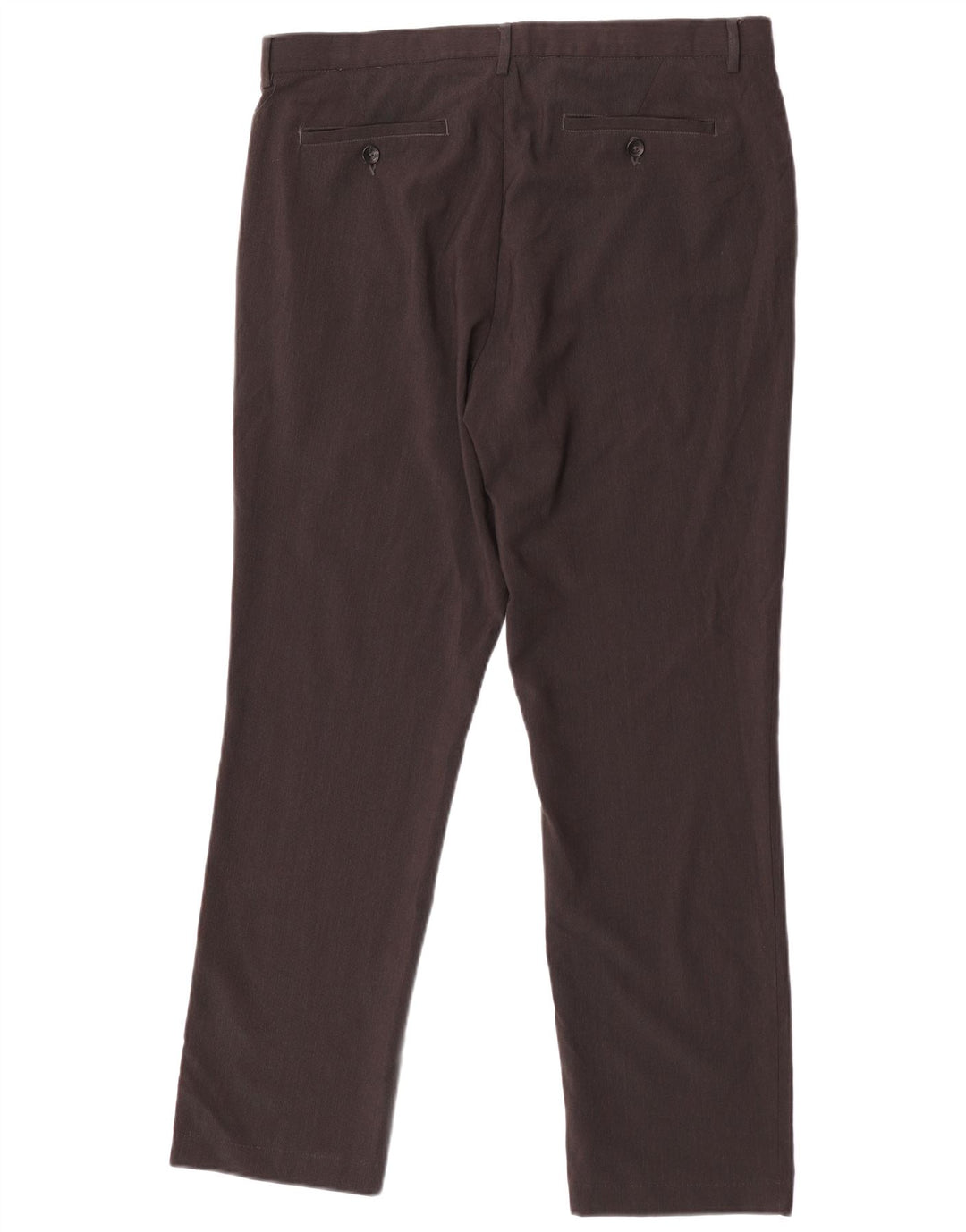 Calvin Klein Pantalon de costume droit pour homme W35 L30 Marron Polyester