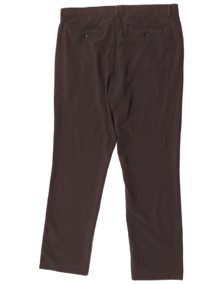 Calvin Klein Pantalon de costume droit pour homme W35 L30 Marron Polyester