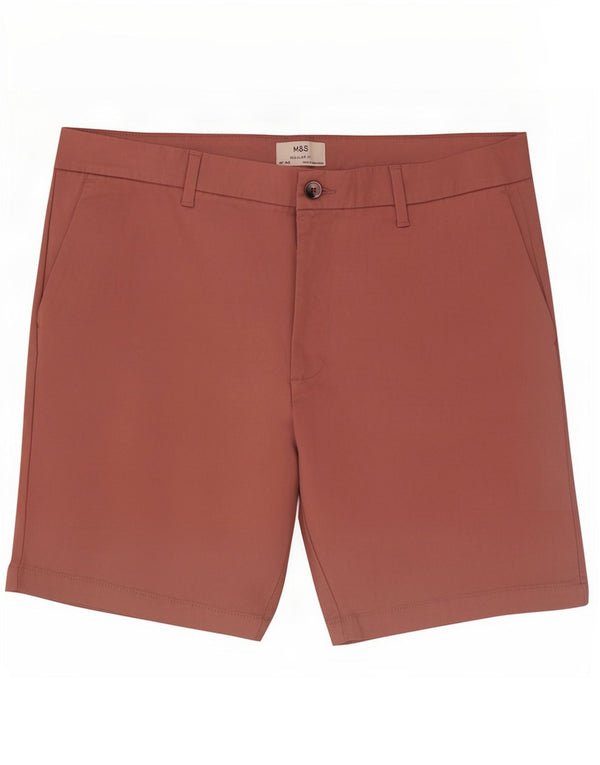 Marks & Spencer Short Chino Coupe Regular Homme W40 XL Coton Rose