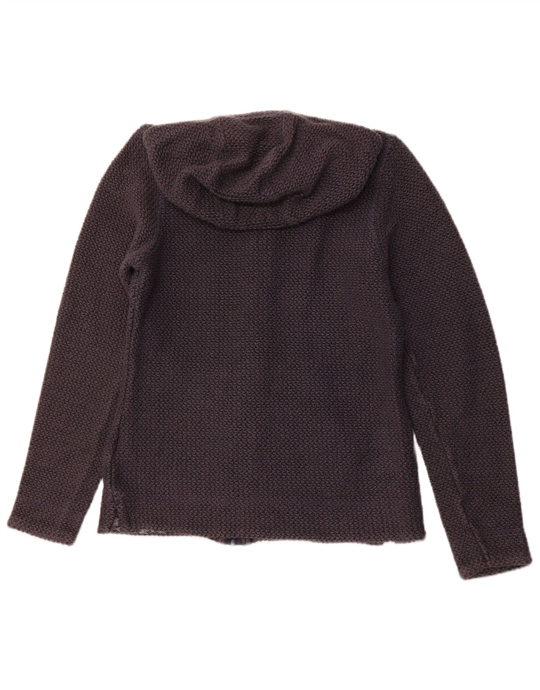 WEIRD FISH Pull à capuche zippé pour femme UK 10 Petit coton bleu marine