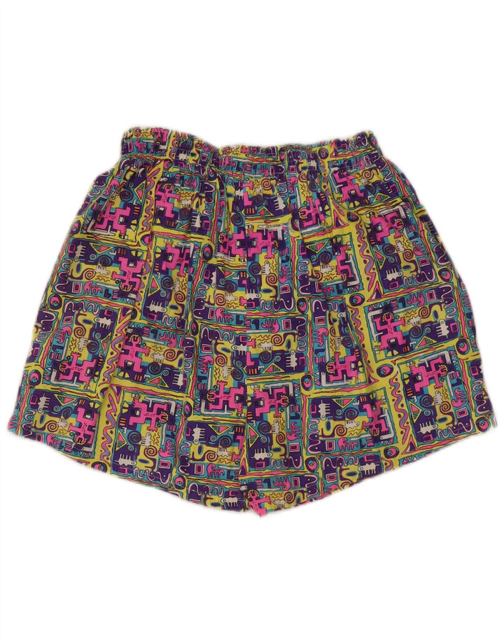 Short taille haute femme Vintage petit W27 multicolore Patchwork coton