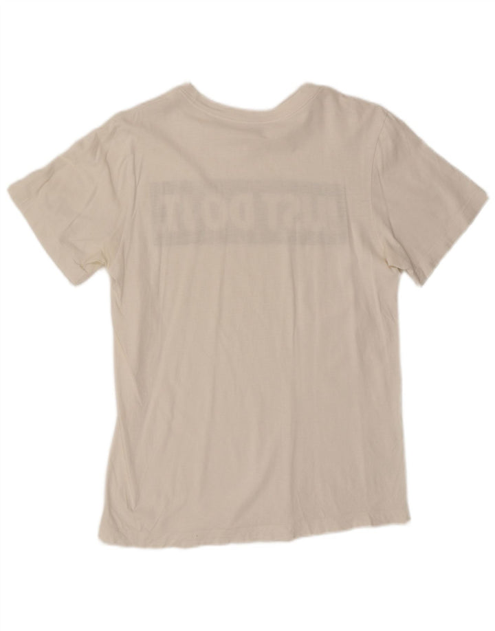 Nike T-shirt graphique pour hommes, petit, en coton blanc