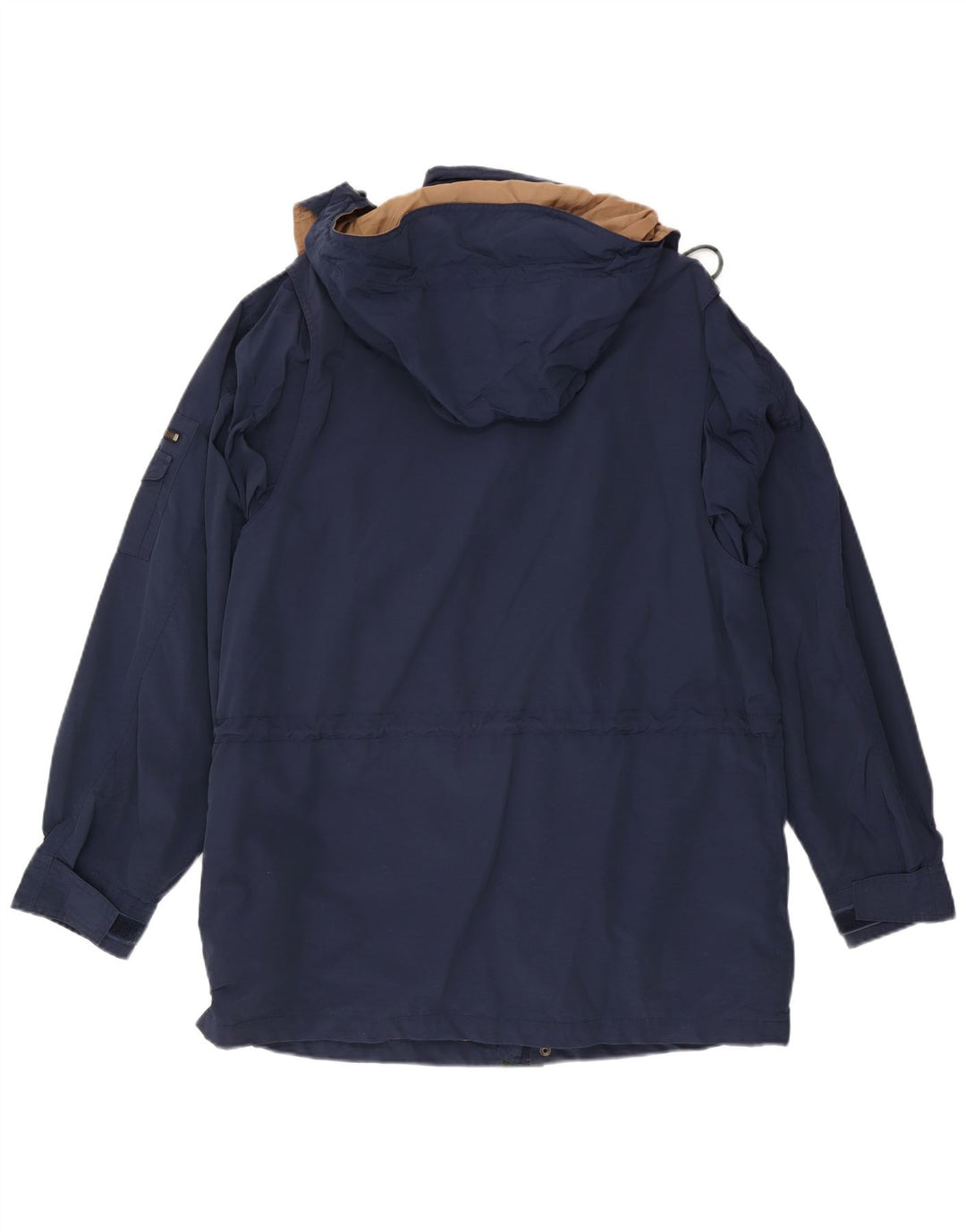 Eddie Bauer Manteau coupe-vent à capuche pour homme UK 40 Grand coton bleu marine