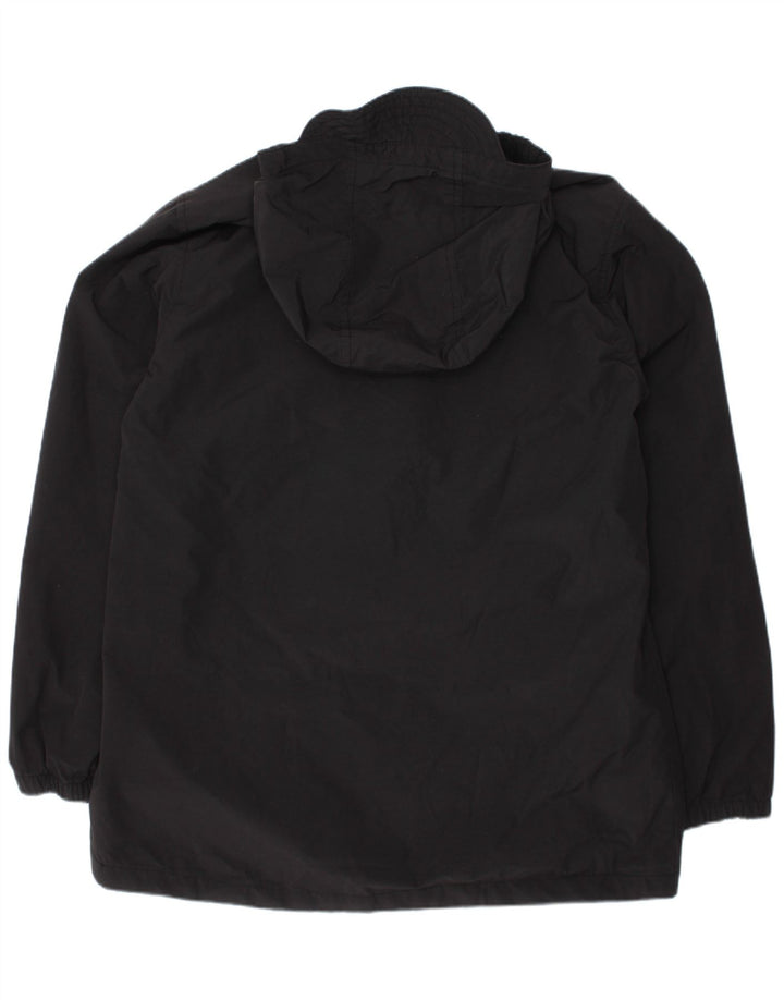 LYLE & SCOTT Boys Hooded Anorak Jacket 10-11 Years Black Cotton