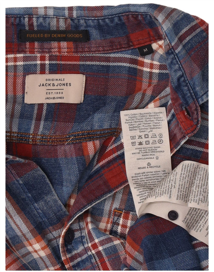 Jack & Jones Chemise En Jean Bleu Marine Moyen À Carreaux En Coton Homme