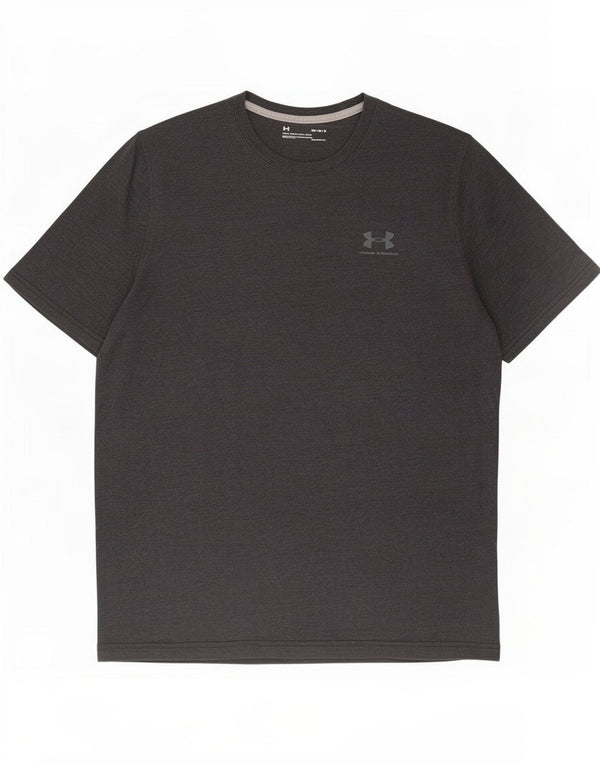 Under Armour Mens Heat Gear T-Shirt Top Medium Grey Flecked