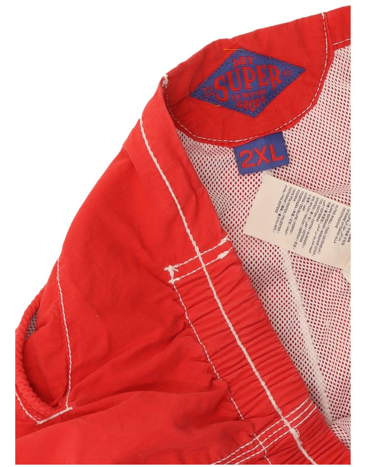 Superdry Short de Bain Homme 2XL Rouge Coton