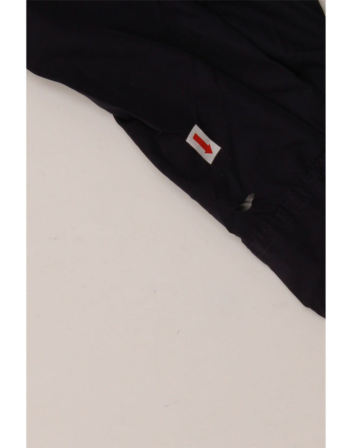 EDDIE BAUER Veste de pluie à capuche pour femme UK 14 Bleu marine moyen Polyester