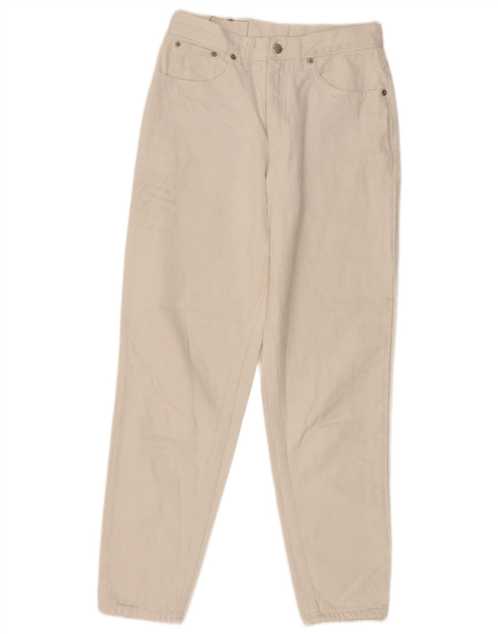 Americanino Jean fuselé taille haute pour femme W28 L28 Blanc cassé classique