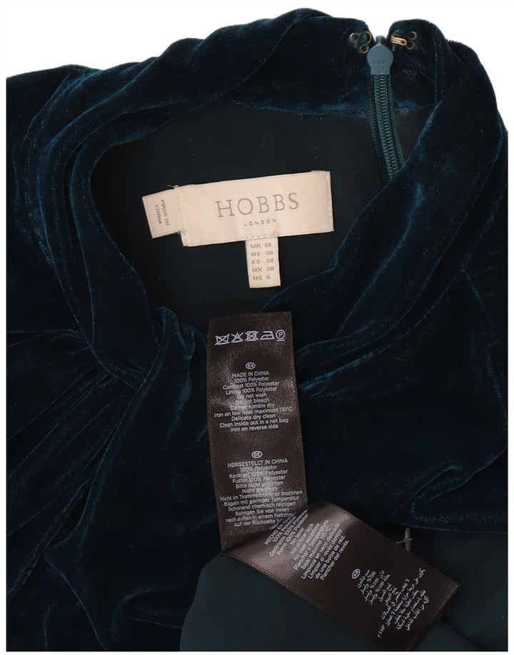 HOBBS Robe trapèze surdimensionnée en velours pour femme UK 10 Petit colorblock vert
