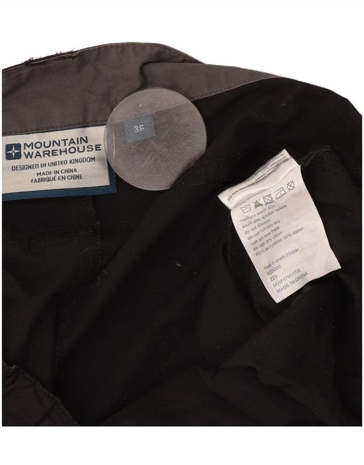 Mountain Warehouse Pantalon Cargo Droit Femme W36 L30 Noir Polyester