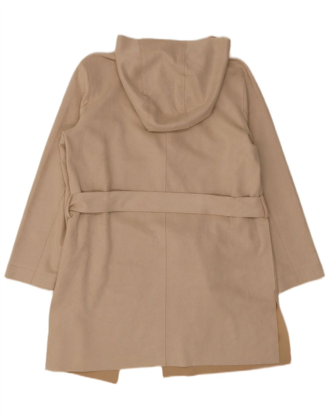 Zara Manteau à capuche pour femme UK 44 Polyester beige moyen