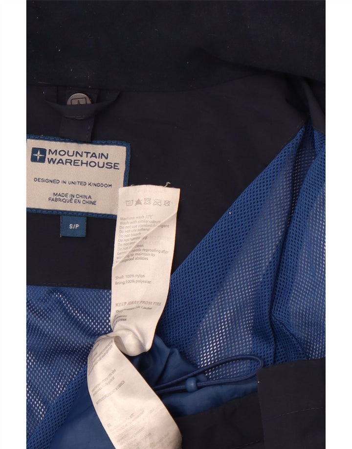 MOUNTAIN WAREHOUSE Veste de Pluie Homme UK 36 Small Bleu Marine Colourblock