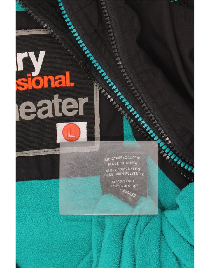 SUPERDRY Veste coupe-vent graphique pour femme UK 16 Large Noir