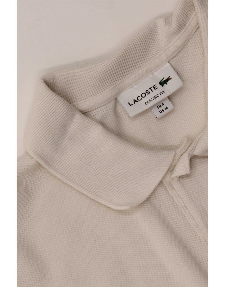 Lacoste Polo coupe classique pour homme Taille 4 Blanc moyen