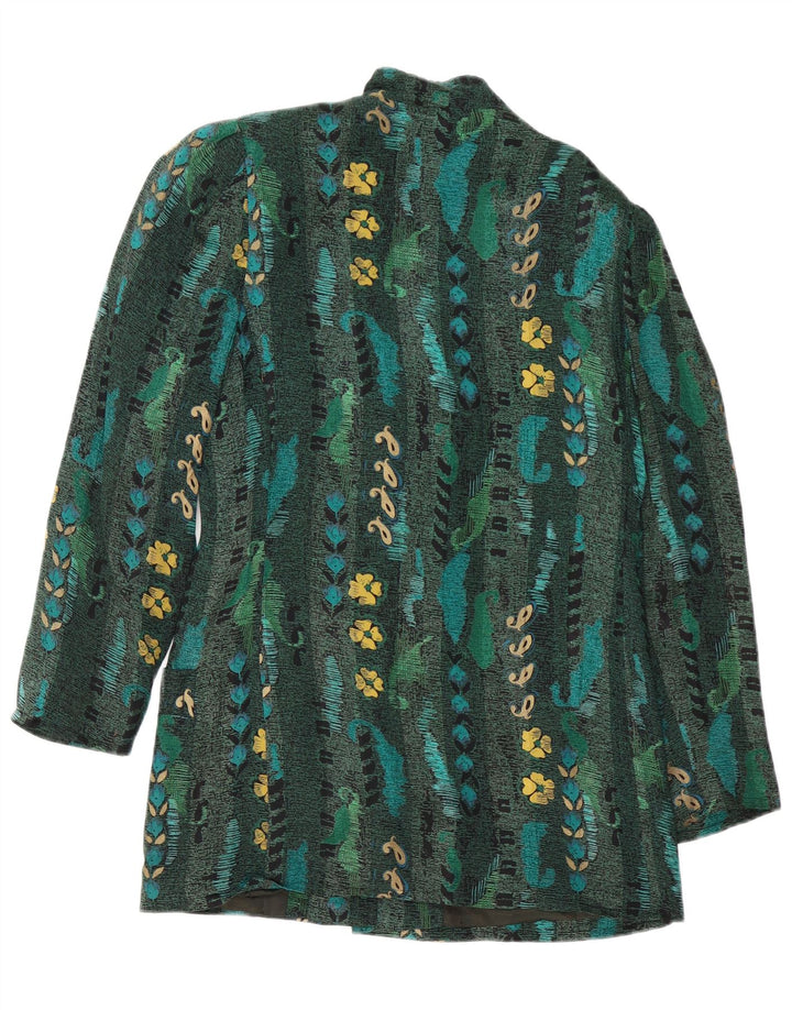Betty Barclay Veste blazer à 6 boutons pour femme EU 38 Vert moyen floral