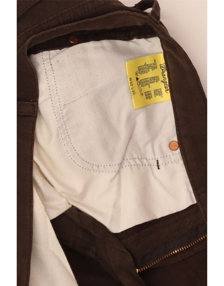 WRANGLER Pantalon décontracté droit pour homme W32 L30 Marron Coton