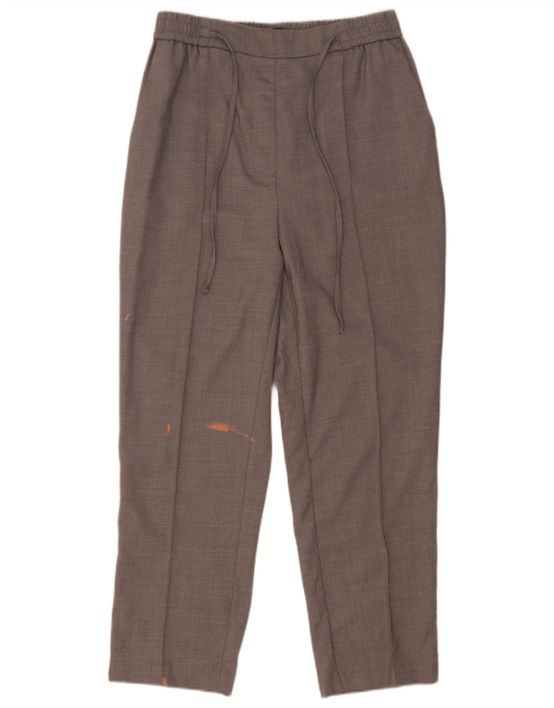Zara Pantalon Chino Fuselé Femme Moyen W28 L26 Gris Polyester