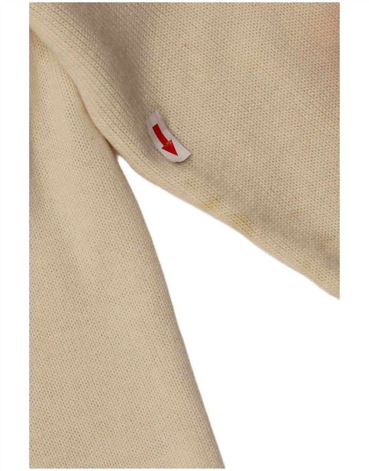 CIRO ESPOSITO Chemisier en tricot pour femme UK 14 Large laine blanc cassé