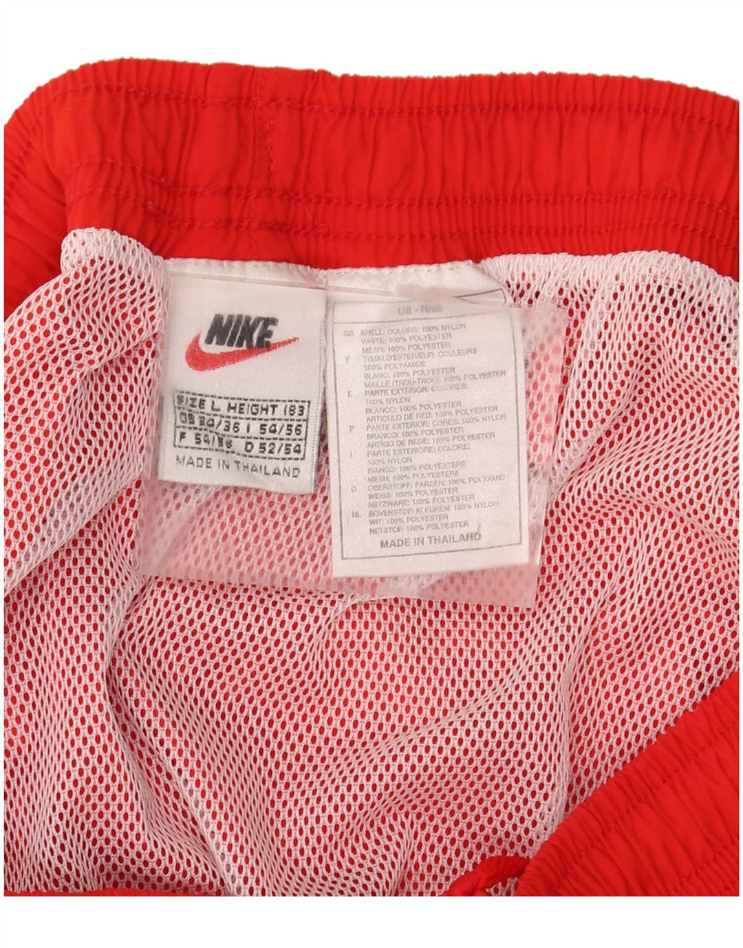 Nike Short de sport graphique pour homme en nylon color block rouge Taille L