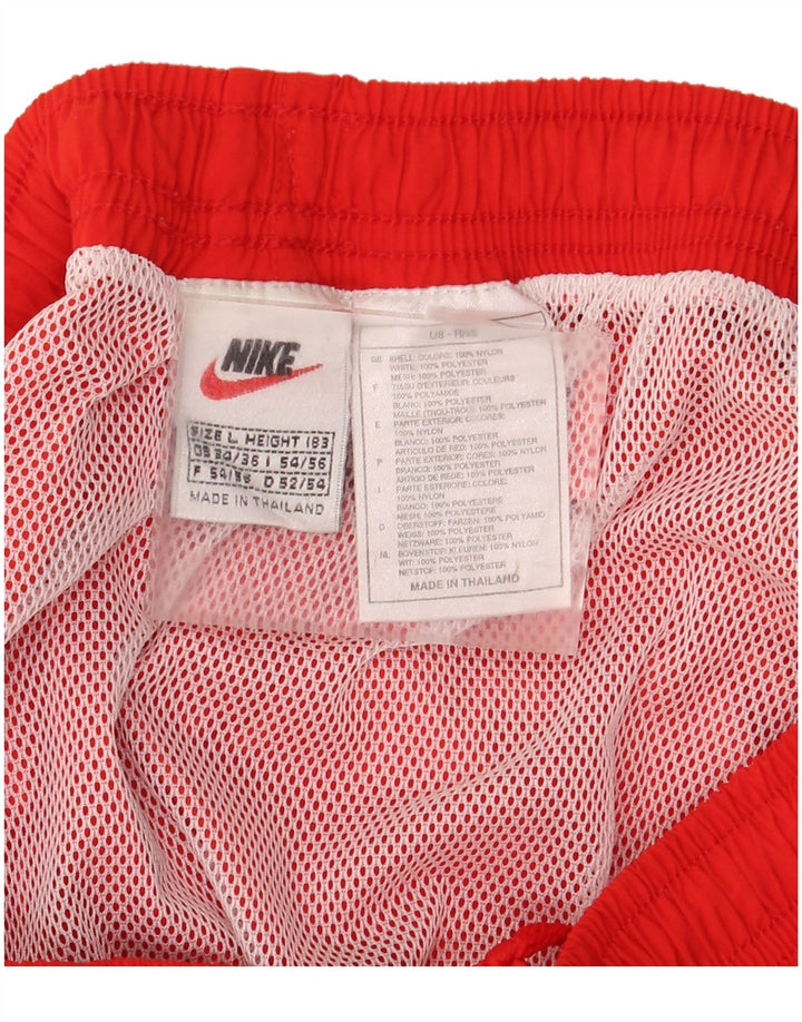 Nike Short de sport graphique pour homme en nylon color block rouge Taille L
