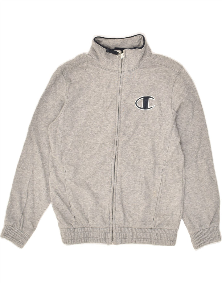CHAMPION Boys Tracksuit Top Jacket 7-8 Years Small Grey Cotton | Vintage Champion | Thrift | Second-Hand Champion | Used Clothing | Messina Hembry 