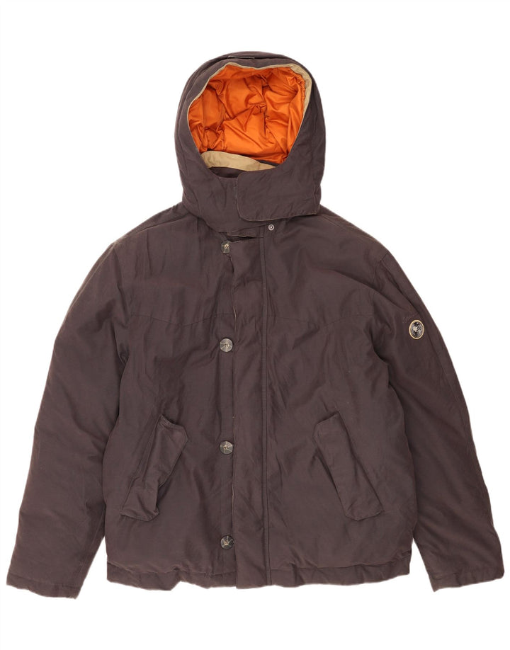 Invicta Veste matelassée à capuche pour homme UK 40 Large Noir Coton