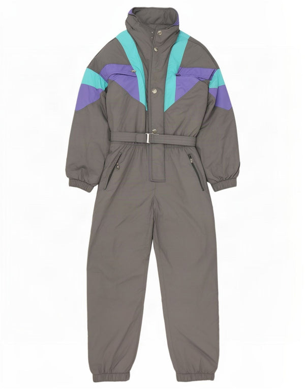 combinaison de ski vintage pour homme petit colorblock gris