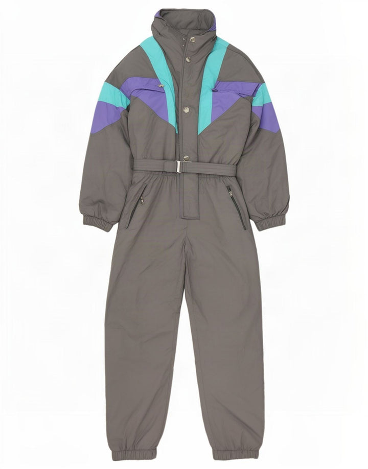 combinaison de ski vintage pour homme petit colorblock gris