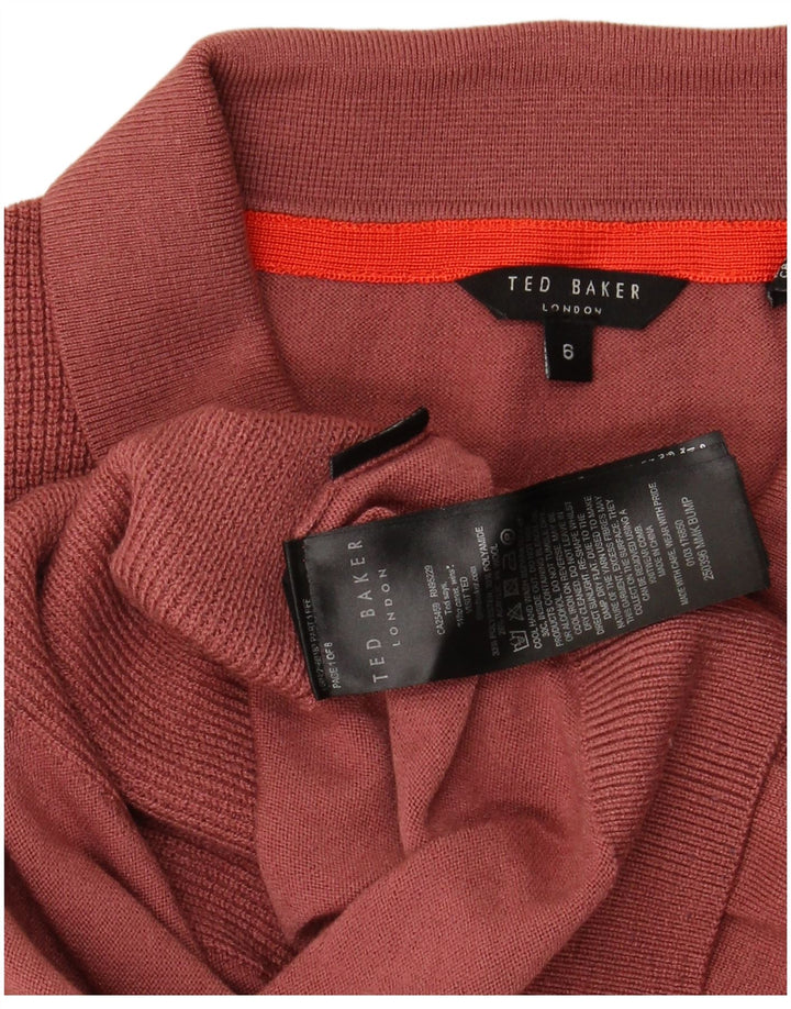 Ted Baker Polo Homme Taille 6 2XL Rouge Polyester